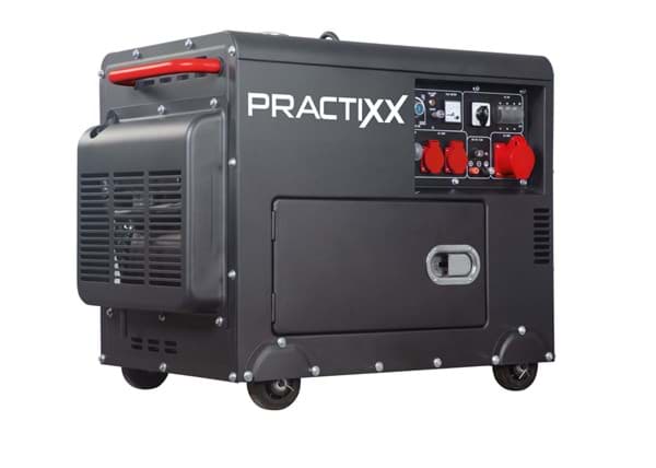 Bild von Diesel Stromerzeuger PX-SE-5000D Practixx - 7,7PS | 5000W | Elektrostart | 2x 230V, 1x400V Steckdose